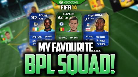 favouritebpl squad fifa  ultimate team  players youtube