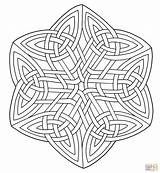 Celtic Knotwork Mandalas Supercoloring sketch template