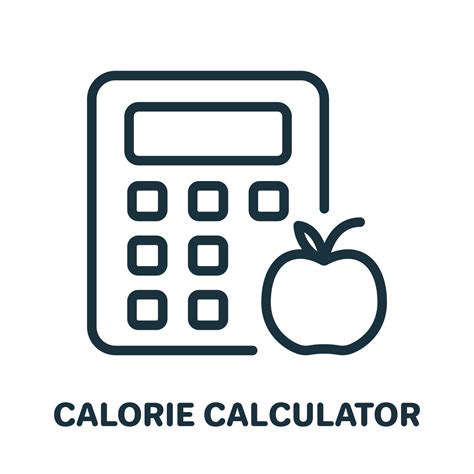 calorie calculator  icon count calories concept linear pictogram calculate kcal