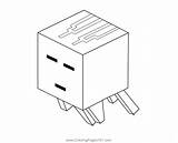 Minecraft Ghast Coloringpages101 sketch template