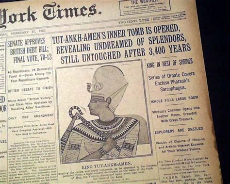king tutankhamun discovery egyptian pharaoh rarenewspaperscom