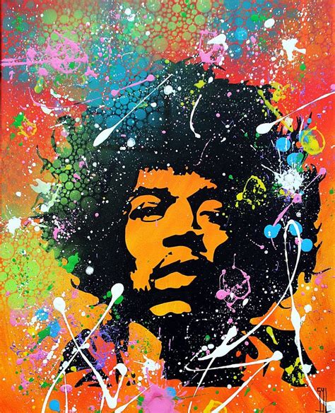 Peinture Psychedelic Jimi Hendrix