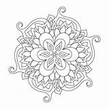 Zendoodle Mandala Circular Zentangle Radial Nero Disegno Radiale Dello Colorazione sketch template