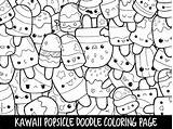 Coloring Popsicle Etsy Kawaii Doodle Cute Printable sketch template