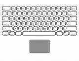 Keyboard Laptop Printable Computer Coloring Template Pages Templates sketch template