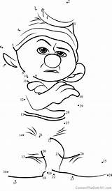 Smurfs Grouchy Smurf sketch template
