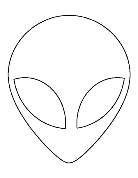 printable alien head template