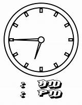 Clock Coloring Pages Wall Color Printable Clocks Circle Clipart Kids Shaped Alarm Colouring Cuckoo Drawing Steampunk Compass Analog Cliparts Print sketch template