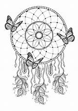 Coloring Dream Catcher Pages Print sketch template