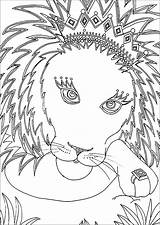 Lion Coloring Pages Kids Color Cute Children Printable Justcolor sketch template