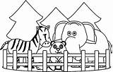 Zoo Coloring Pages Animals Clipart Animal Printable Kids Cartoon Preschoolers Print Cute Wecoloringpage Color Book Sheets Printables Cliparts Size Fun sketch template