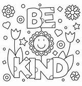 Coloring Pages Kind Inspirational Colouring Kindness Kids Sheets Printable Choose Mental Health Vector Print Week 30seconds Awareness Color Printables Mindfulness sketch template
