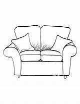 Sofa Coloring Pages sketch template