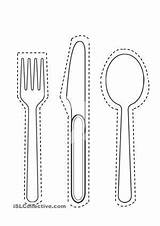 Fork Spoon sketch template