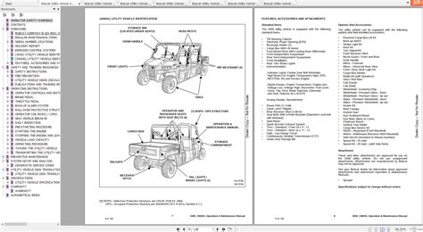 bobcat utility vehicle xl operation maintenance manuals