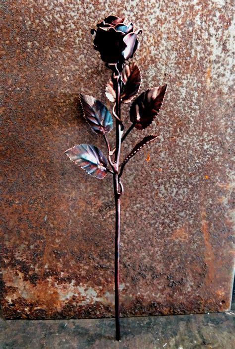 handmade metal rose  perfect gift  time steel rose etsy