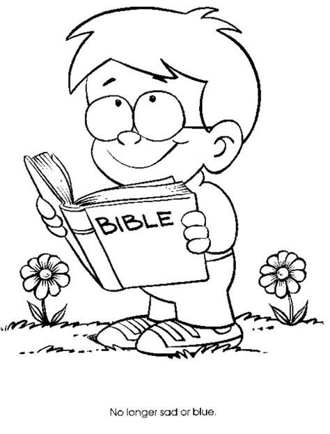 kids reading bible coloring page drawing  image