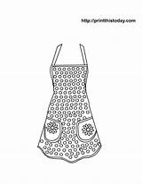 Apron Coloring Printable Pages Mother Mothers Color Getcolorings sketch template