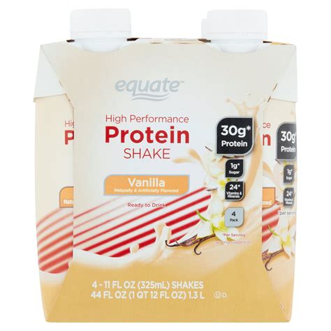 Equate High Performance Protein Shake Vanilla 30g Protein 11 Fl Oz 4