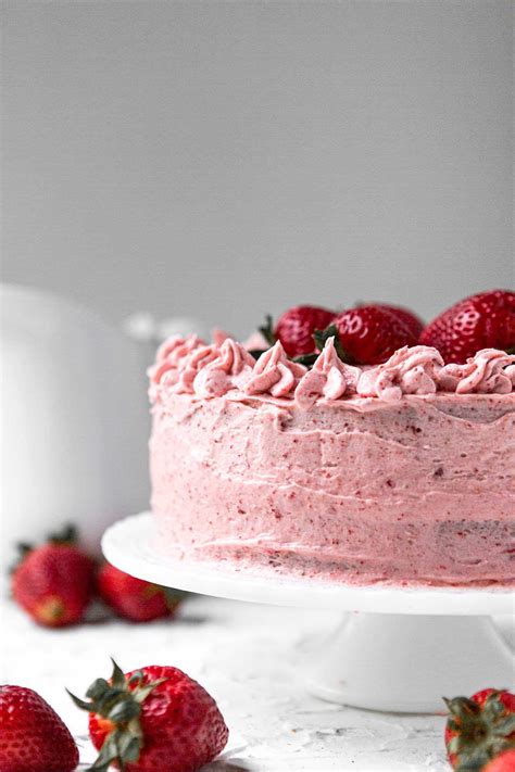 strawberry cake  scratch video cooked  julie