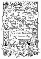 Promise Brownie Guide Brownies Guides Activities Law Colouring Girl Coloring Scout Pages Scouts Crafts Sheet Rainbow Sheets Girls Girlguiding Thinking sketch template
