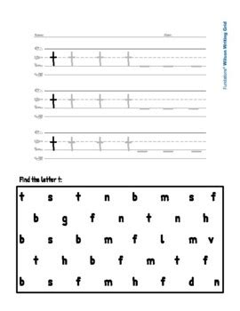 fundations handwriting practice  letter search letter  tpt