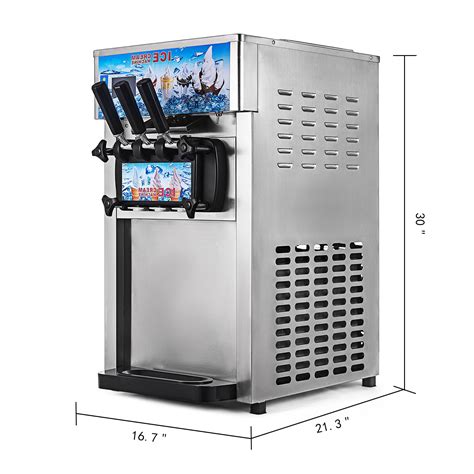 Soft And Hard Mix Flavors Ice Cream Machine Lcd Display Energy Saving