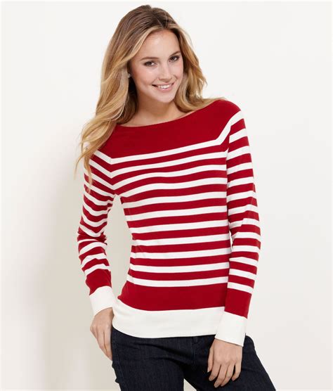 I Need This For Christmas Maritime Striped Boatneck Sweaters
