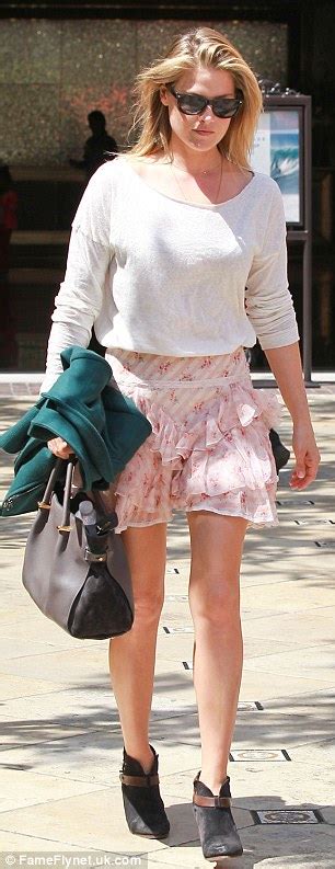 Ali Larter Displays Her Lithe Pins In Floral Mini Skirt And Suede