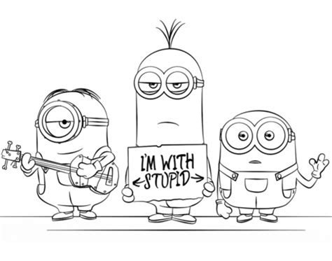 happy birthday minion coloring page  coloring pages