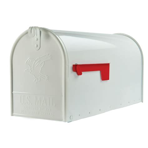 gibraltar mailboxes elite large steel post mount mailbox white ew walmartcom