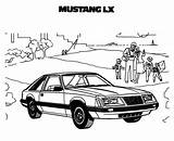 Coloring Mustang Lx Pages Tocolor sketch template