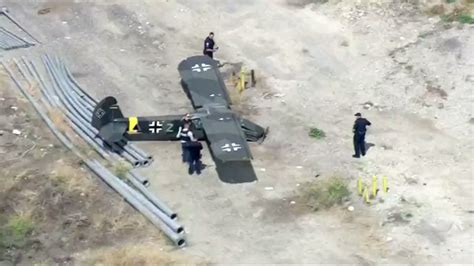 ww2 era plane with swastika on its tail crashes in upland 1