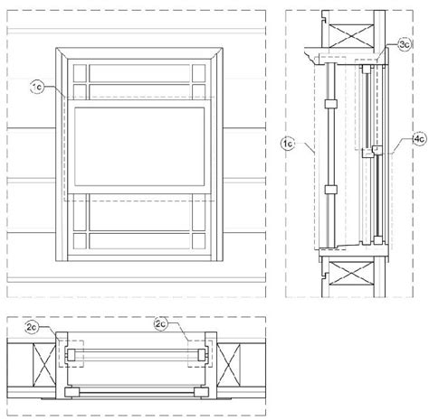 elevation   window system  case   section   window  scientific