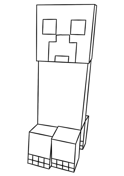 minecraft creeper coloring page  printable coloring pages  kids