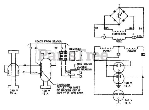 generac   generac  watt portable generator wiring diagramelectrical schematic