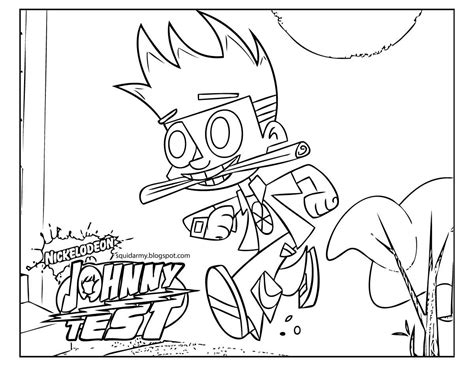 coloring page johnny test  cartoons printable coloring pages