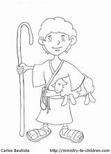 Coloring David Shepherd Boy Pages Clipart Bible Children Printable Kids Ministry Crafts Sheep Preschool Boys Young Jesus Sheet Good Story sketch template