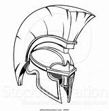 Helmet Spartan Trojan Vector Lineart Illustration Clipart Atstockillustration Buy Getdrawings Clip sketch template