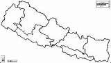 Nepal Map Outline Maps Districts Provinces Boundaries Blank Roads Asia Regions Names Hydrography sketch template