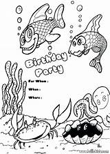 Birthday Coloring Pages Party Happy Invitation Fish Invitations Nana Color Princess Aunt Barbie Printable Print Clipart Getcolorings Jesus Getdrawings Colour sketch template