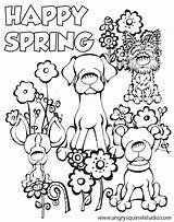 Spring Coloring Break Pages Printable Getcolorings Color sketch template