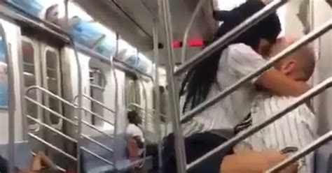 Nsfw Video Yankees Fans Caught Having Sex On Subway After