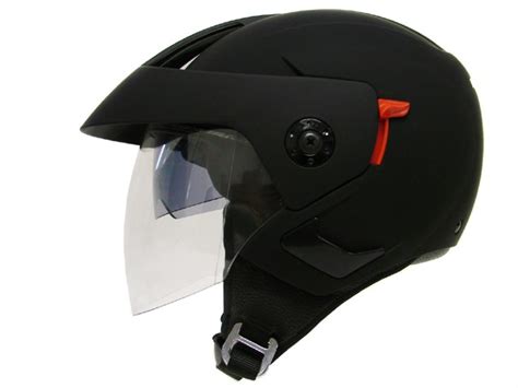 matte black open face dual visor motorcycle helmet  sun shieldsm