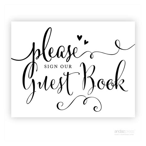 sign  guest book  printable printable templates
