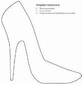 Stiletto Shoe Template Card Printable Result Line Drawing sketch template