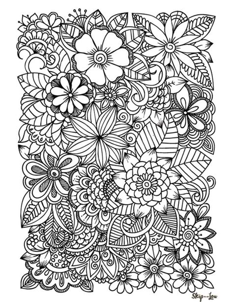 flower coloring pages coloring pages  teenagers detailed coloring