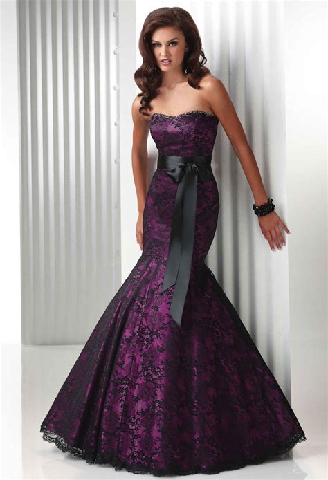 Purple And Black Wedding Dress