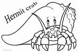 Crab Hermit Coloring Pages Printable Drawing Horseshoe Clip Color Cliparts Cool2bkids Colouring Kids Clipart Ocean Animals Choose Board Print Facts sketch template