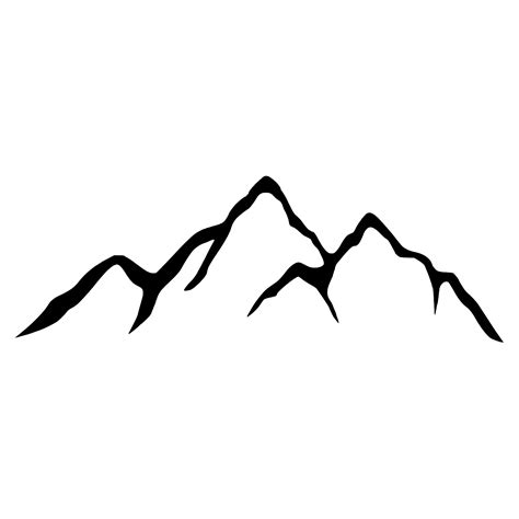 mountain silhouette outline die cut vinyl decal  storenvy